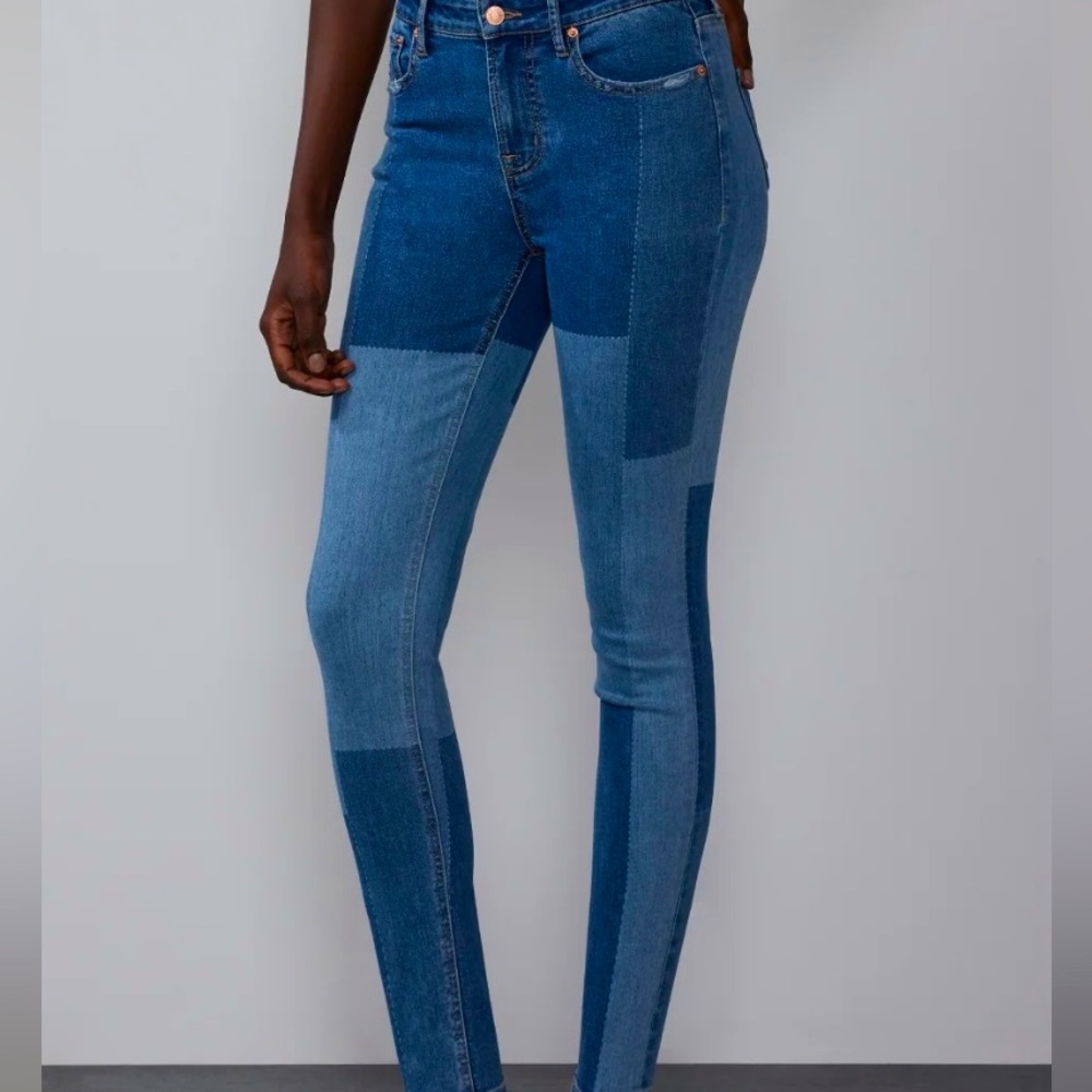 Shabby chic. Retro. Not your typical jeans. Patchwork anyone?
